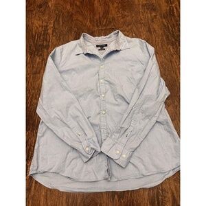 TOMMY HILFIGER Mens Shirt Size M Light Blue Button Down 100% Cotton American